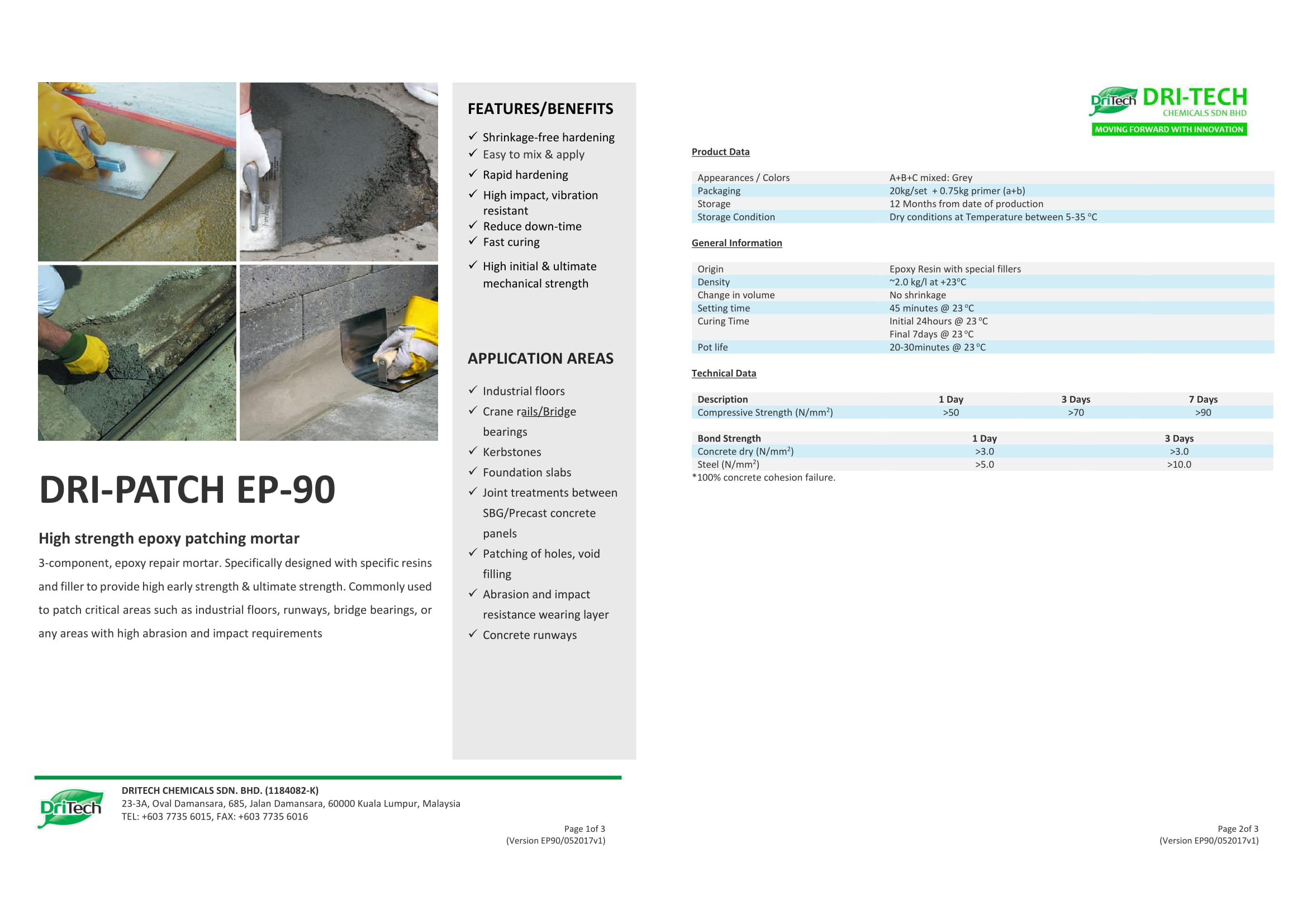 Dri Patch EP 90 | High Strength Epoxy Concrete Repair Mortar